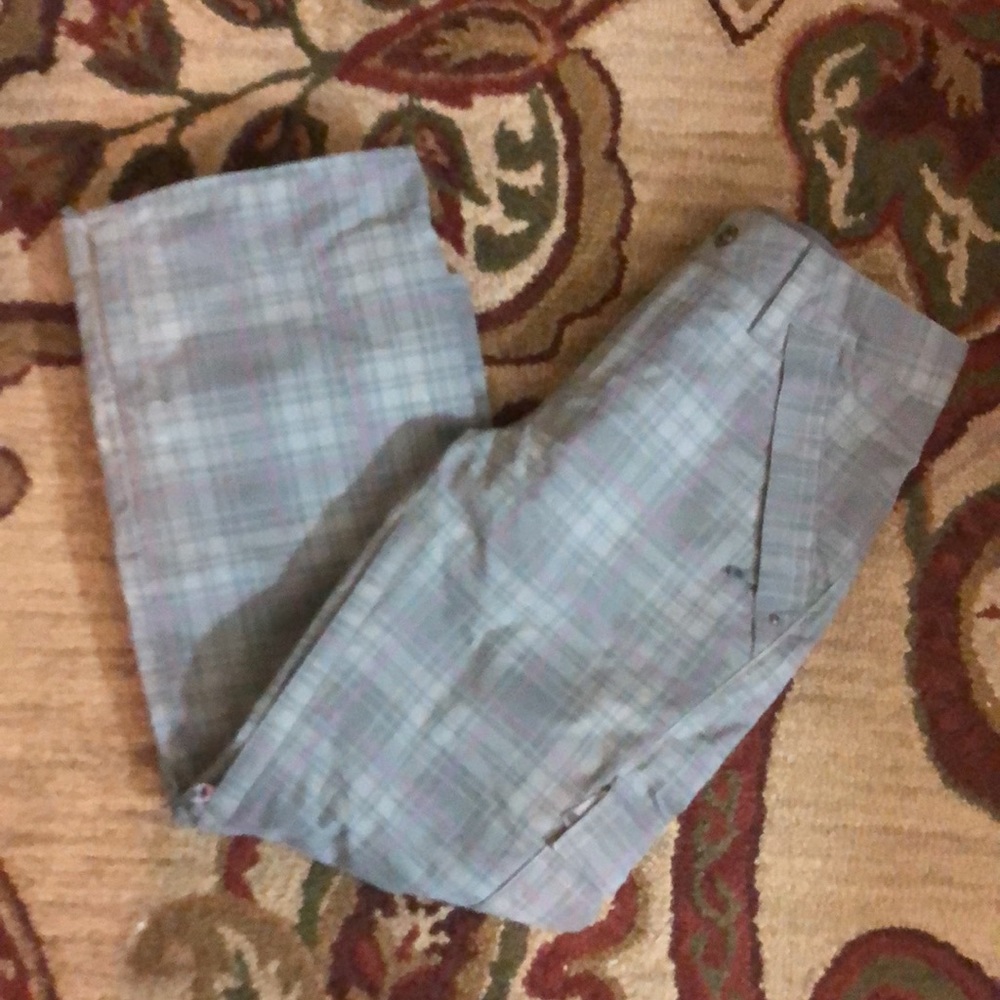EMPYRE 10,000mm Size Small Snow Ski Snowpants Plaid Gray Purple $159 NEW - Picture 3 of 16